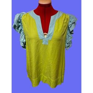 Emily McCarthy Women's Maggie Top Green And Blue Size Medium